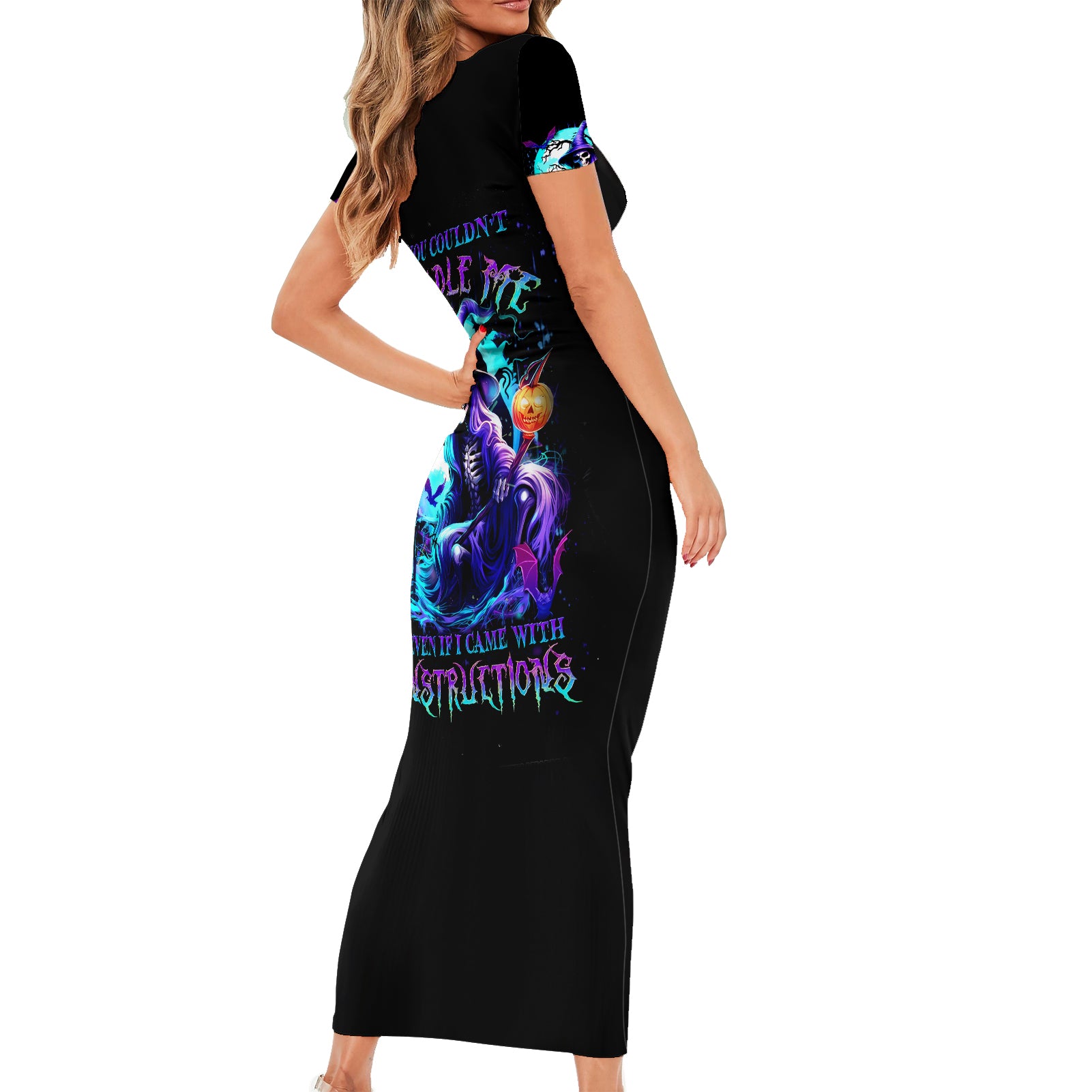witch-skull-short-sleeve-bodycon-dress-you-couldnt-handle-me-even-with-intrustions