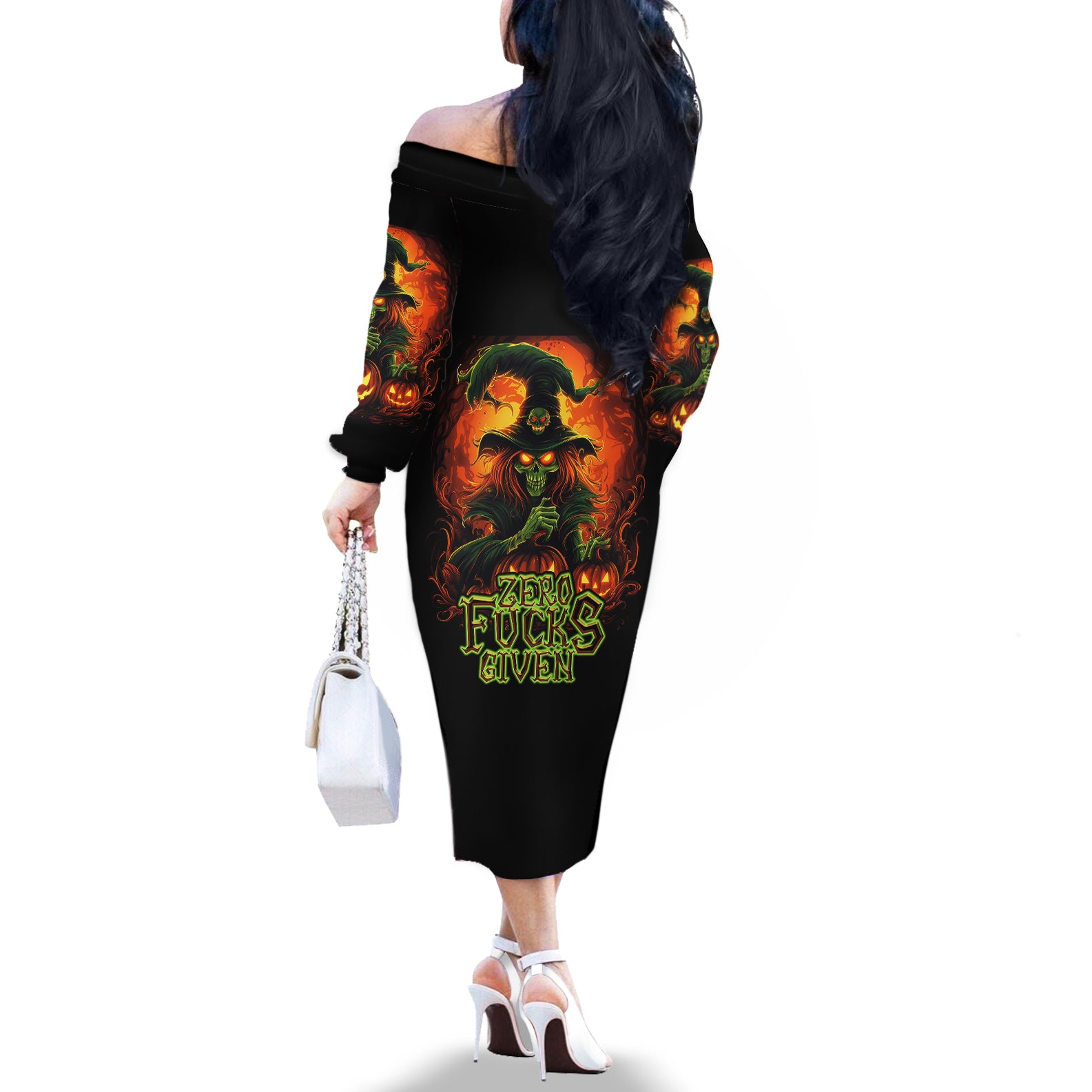 witch-skull-off-the-shoulder-long-sleeve-dress-zero-fucking-given