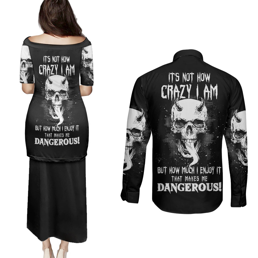 devil-skull-couples-matching-puletasi-dress-and-long-sleeve-button-shirts-its-not-how-crazy-iam-but-enjoy-it-make-me-dangerous