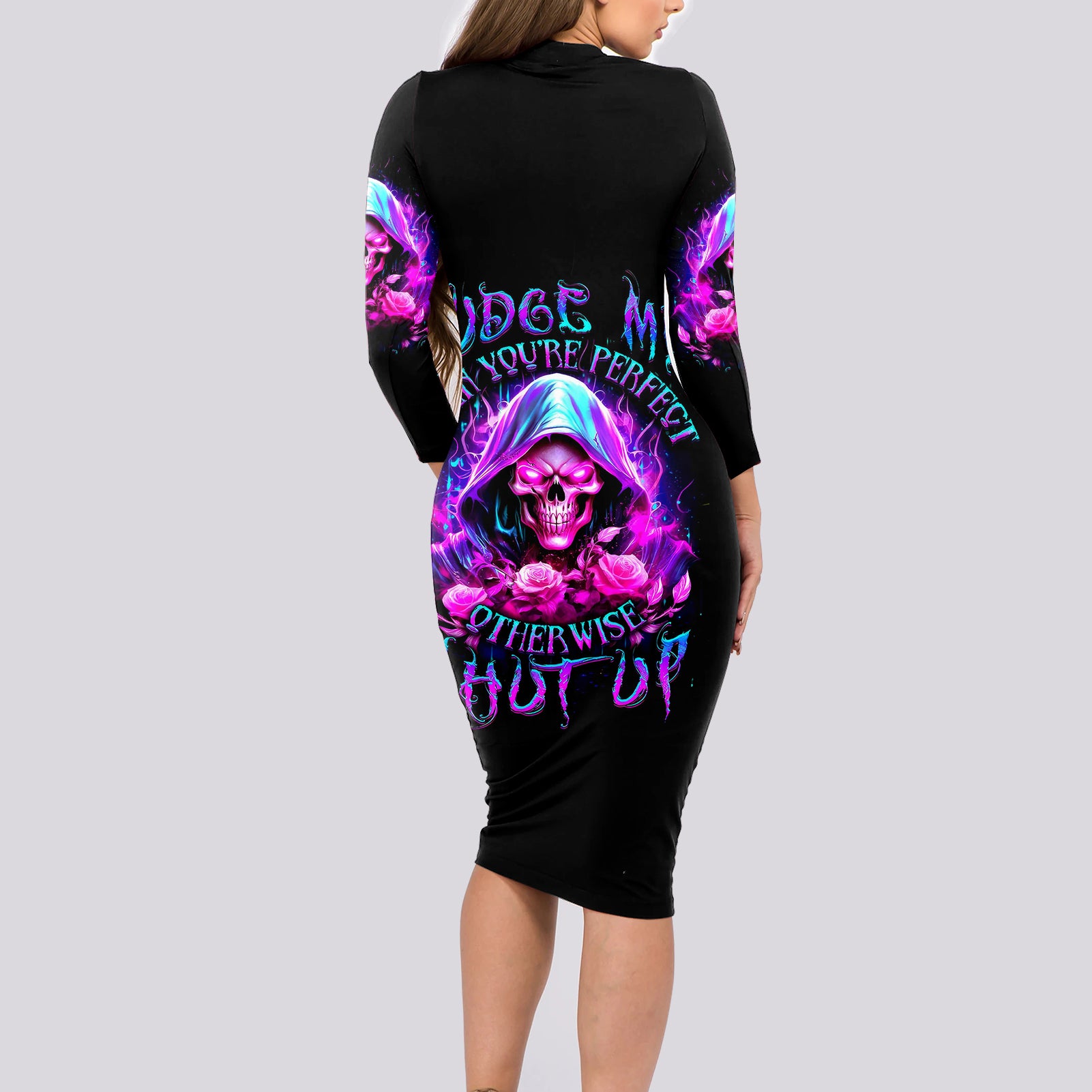 fire-skull-long-sleeve-bodycon-dress-judge-me-when-youre-perfect-otherwise-shut-up