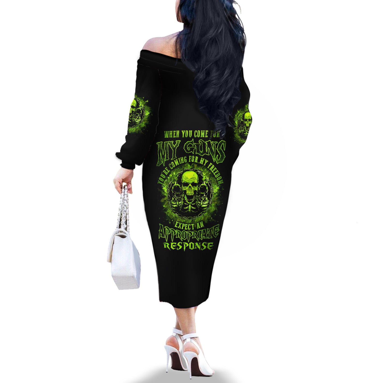 gun-skull-off-the-shoulder-long-sleeve-dress-when-you-come-for-my-gun-expect-an-appropriate-response