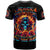 Flame Skull T Shirt Heaven Don't Want Me And Hell's Afraid I'll Take Over