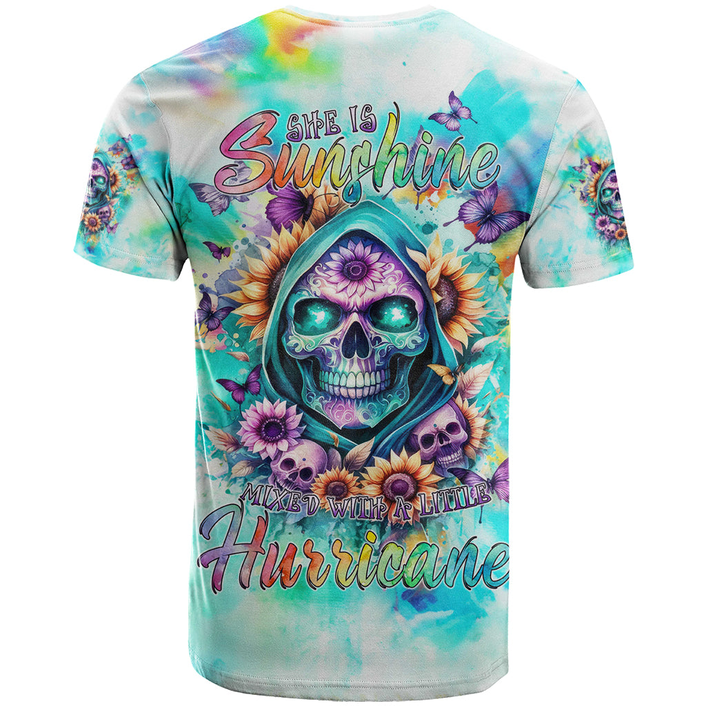 Flower Skull T Shirt She Is Sunshine Mixed With A Little Hurricane