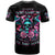 Rose Skull T Shirt Heaven Don't Want Me And Hell's Afraid I'll Take Over