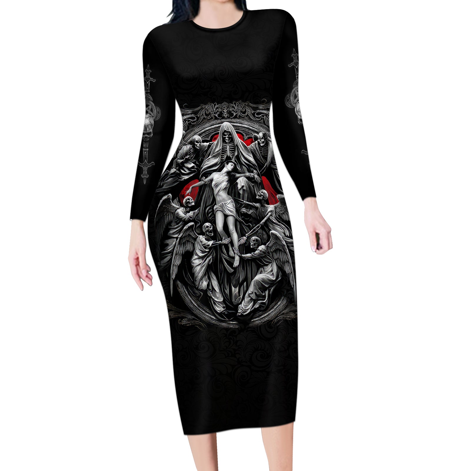 skull-long-sleeve-bodycon-dress-ethereal-reapers-skull-faced-death-angels