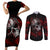 skull-couples-matching-short-sleeve-bodycon-dress-and-long-sleeve-button-shirts-bloody-skull-scream