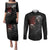 skull-couples-matching-puletasi-dress-and-long-sleeve-button-shirts-death-angel-hold-skull