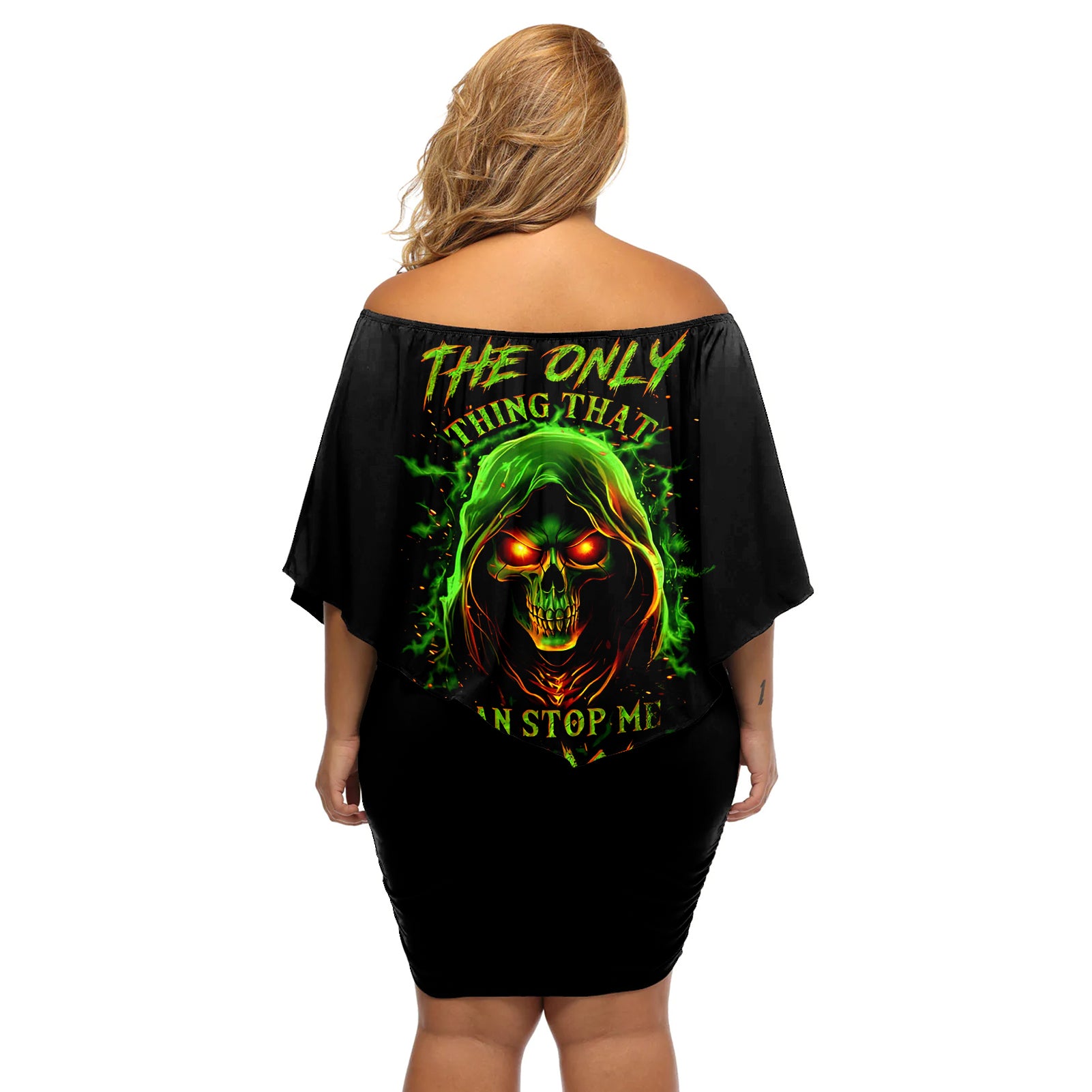 fire-death-skull-off-shoulder-short-dress-the-only-thing-that-can-stop-is-me