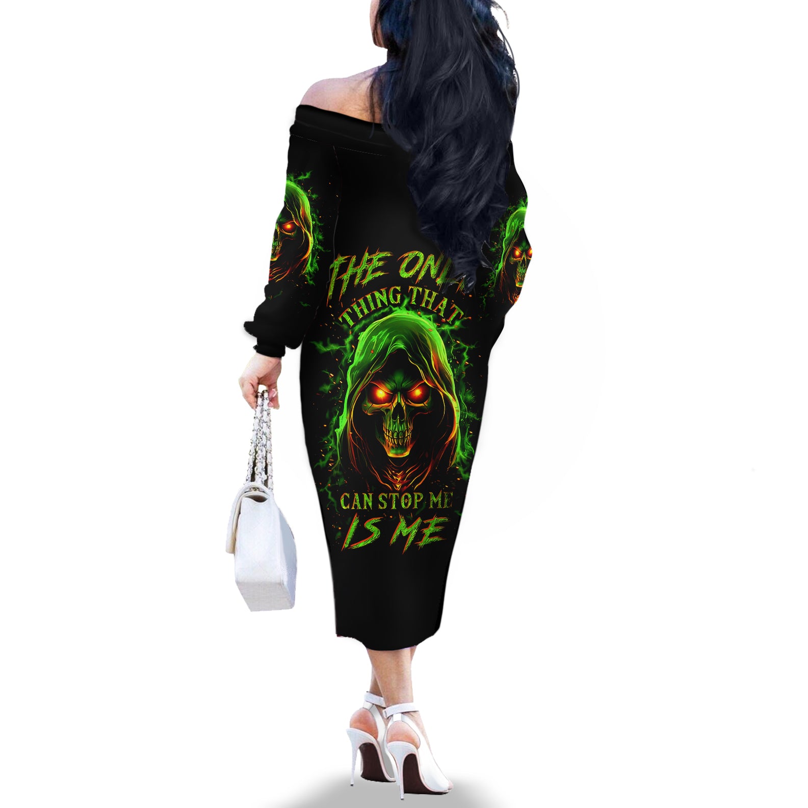 fire-death-skull-off-the-shoulder-long-sleeve-dress-the-only-thing-that-can-stop-is-me