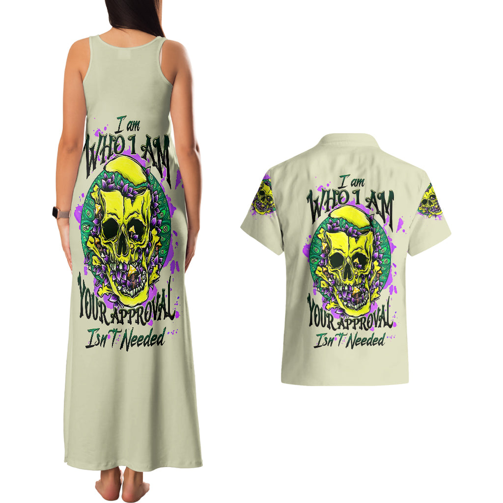 flower-skull-couples-matching-tank-maxi-dress-and-hawaiian-shirt-iam-who-iam-your-approval-isnt-need
