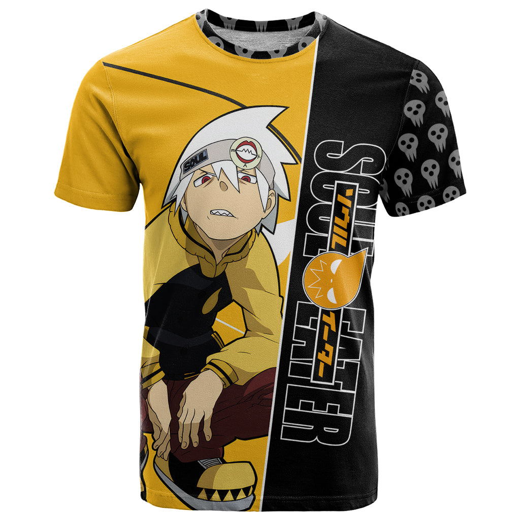 Evans Soul Eater T Shirt Anime Art Mix With Skull Pattern Style