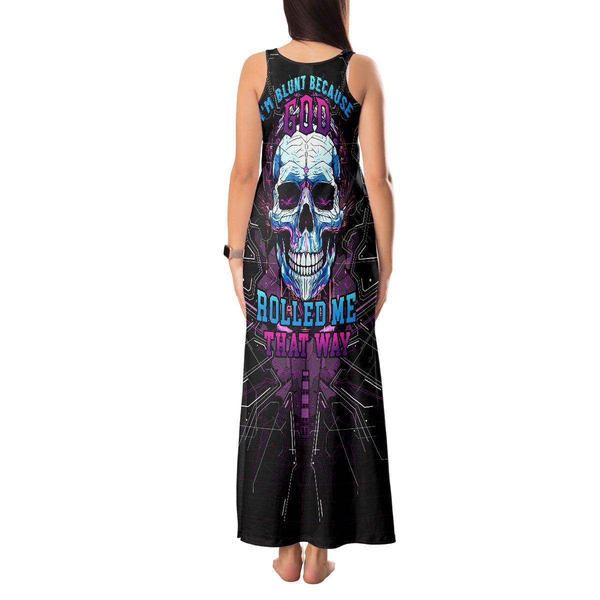 technology-skull-tank-maxi-dress-im-blunt-because-god-rolled-me-that-way