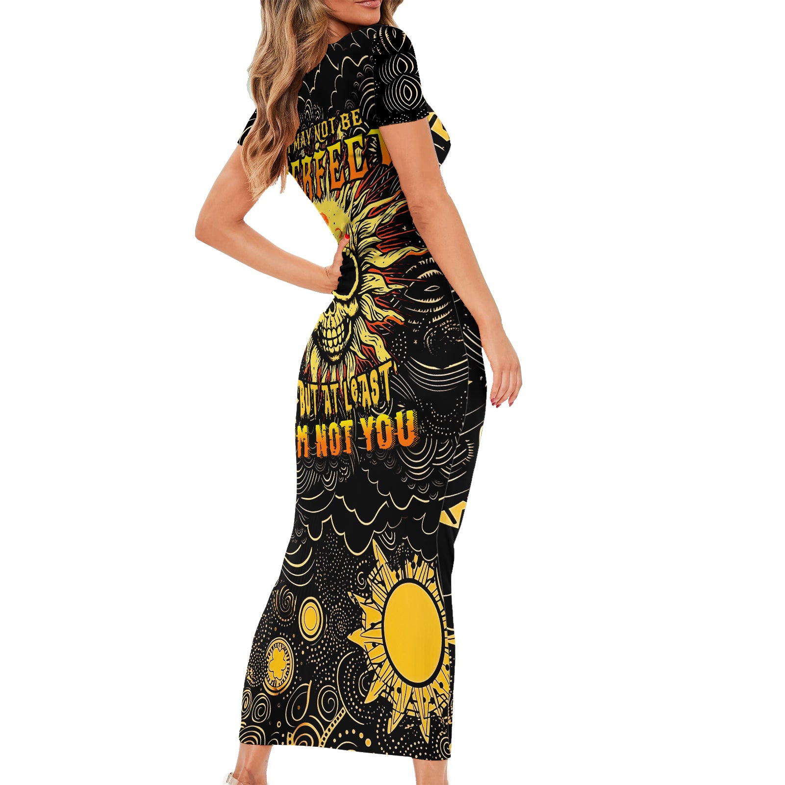 sun-skull-short-sleeve-bodycon-dress-i-may-not-be-perfect-but-at-least-im-not-you