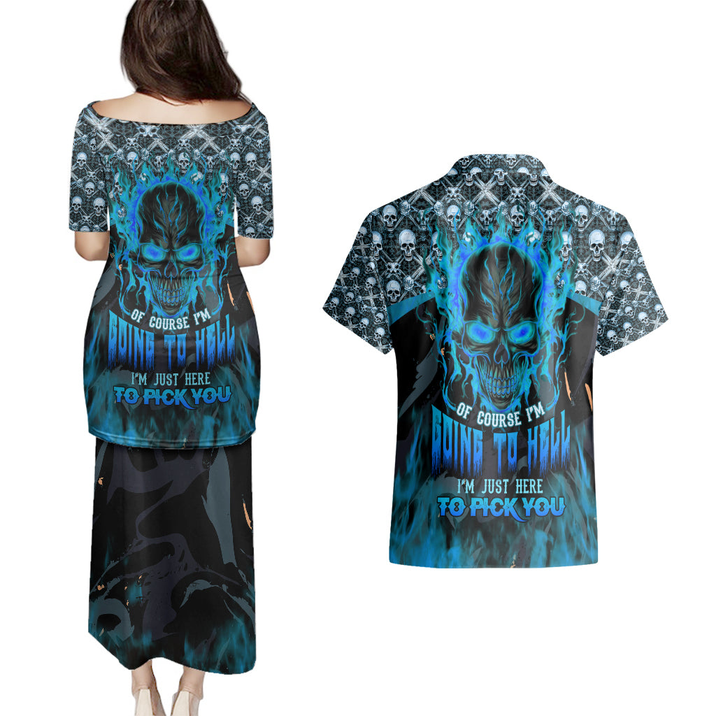 fire-skull-couples-matching-puletasi-dress-and-hawaiian-shirt-of-course-im-going-to-hell-im-just-here-to-pick-you-up