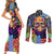skull-pattern-couples-matching-short-sleeve-bodycon-dress-and-long-sleeve-button-shirts-colorful-skull-pattern-mix