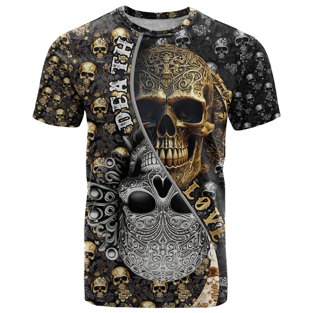 skull-pattern-t-shirt-love-and-death