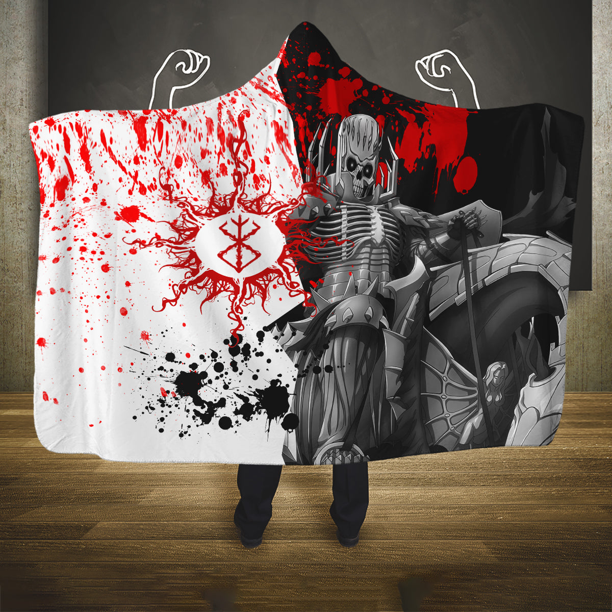 The Skull Knight Berserk Hooded Blanket Anime Japan Style