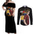 Keisuke Takahashi Initial D Couples Matching Off Shoulder Maxi Dress and Long Sleeve Button Shirt Anime Style