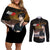 Ryouske Takahashi Initial D Couples Matching Off Shoulder Short Dress and Long Sleeve Button Shirt Manga Mix Anime Style