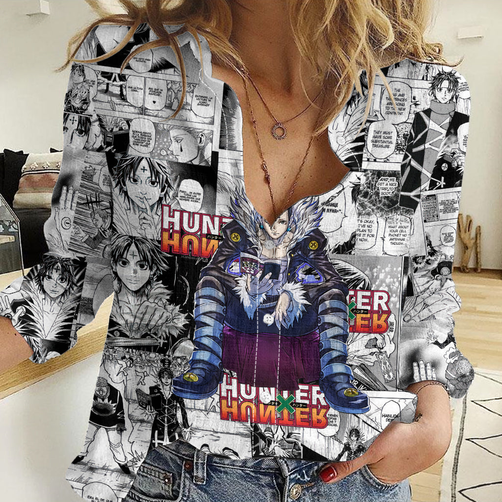 Chrollo Lucilfer Hunter X Hunter Women Casual Shirt Manga Mix Anime Style