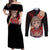 Farnese de Vandimion Berserk Couples Matching Off Shoulder Maxi Dress and Long Sleeve Button Shirt Black Blood Style