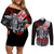 The Skull Knight Berserk Couples Matching Off Shoulder Short Dress and Long Sleeve Button Shirt Black Blood Style