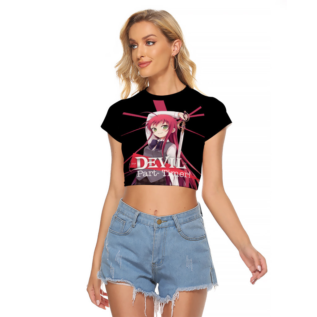 Emi Yusa The Devil Part Timer Raglan Cropped T Shirt Anime Style