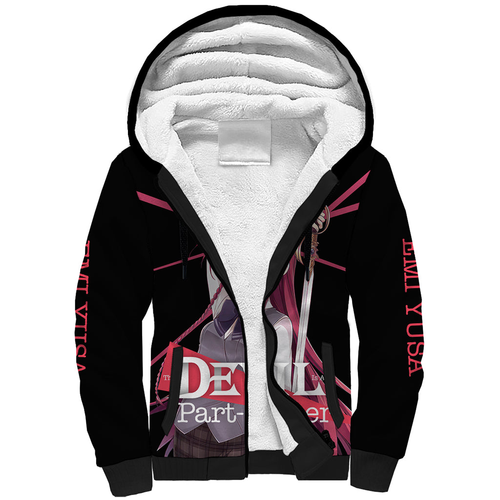 Emi Yusa The Devil Part Timer Sherpa Hoodie Anime Style